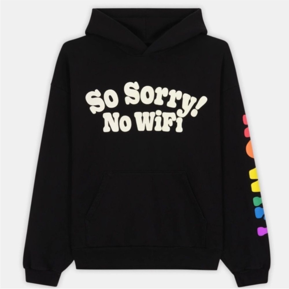 Madhappy - black Hoodie with Colorful Sleeve Design